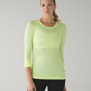 Lululemon Swiftly Tech Long Sleeve Heathered Ray Sz 10